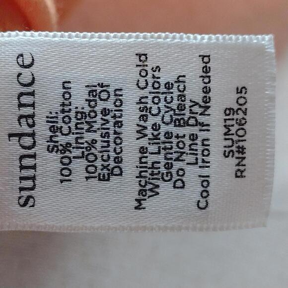 Preloved Sundance Women's Orange Floral Top Size XS - Picture 6 of 6